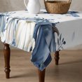 thumbnail image 4 of Blue Fall Pumpkins Table Cloth Waterproof Tablecloths, Maple Leaf Tree Thanksgiving Autumn Tablecloth Dining Table Cover for Kitchen Party Tabletop Outdoor, Square Tablecloth 60x60 Inch, 4 of 9