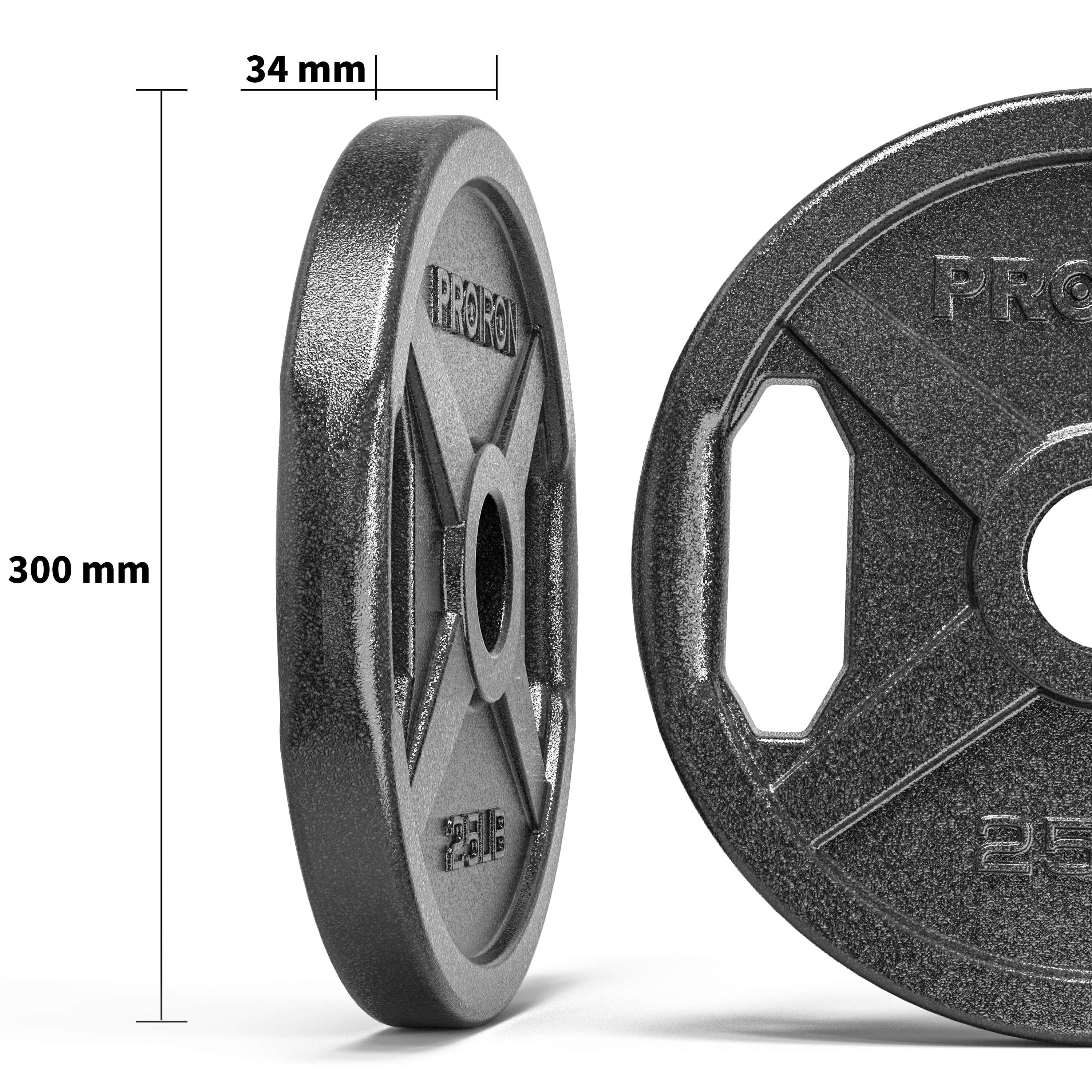 PROIRON Cast Iron Olympic Plate 25Lb, Single
