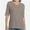 Khaki gray, variant on Women's V Neck T Shirts Basic Summer Tees Casual Half Sleeve Tops