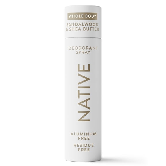Native Deodorant Body Spray, Sandalwood & Shea Butter, Aluminum Free, for Women and Men, 3.5 oz
