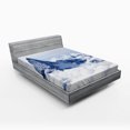 thumbnail image 1 of Mountain Fitted Sheet, Scenery of Mountain Summit Dreamlike Scenery Natural Paradise Pattern, Soft Decorative Fabric Bedding, Full Size, Black and White, by Ambesonne, 1 of 2