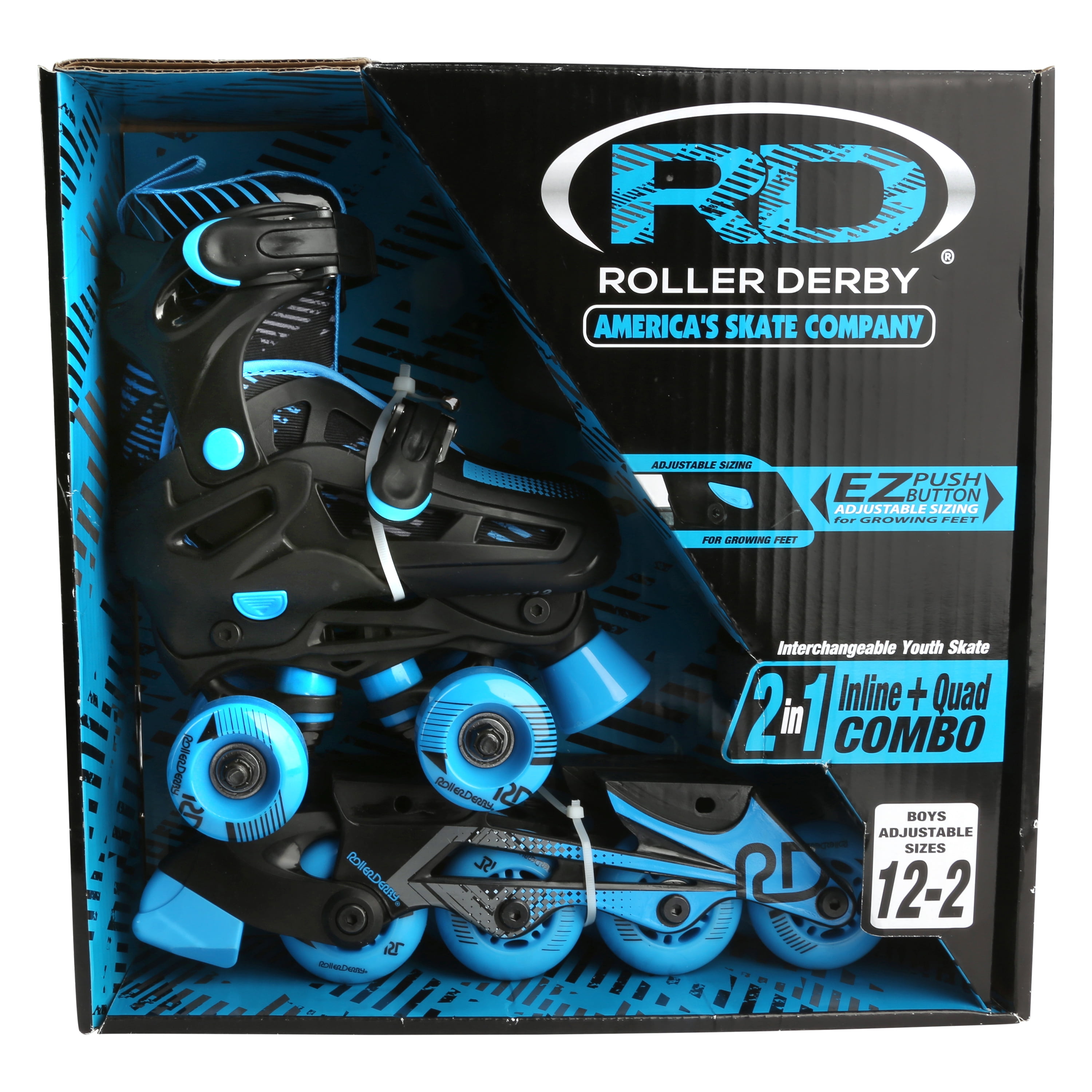 RD Roller Derby Kids Skates Girls 122 Adjustable Sizes 2 in 1 Combo