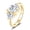 Gold Plated, variant on Luxury Sparkling 4 Carat Moissanite Women Gold Plated Ring - Wedding Engagement Anniversary 925 Sterling Silver Jewelry Gift