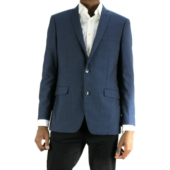Alfani  Navy Pinpoint Regular Fit Jacket 42S