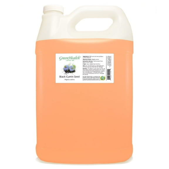 Black Cumin Seed Carrier Oil - 1 Gallon - Clear Plastic Jug w/ Cap