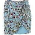 thumbnail image 1 of GUESS Womens Floral Pencil Skirt, Blue, 2, 1 of 2