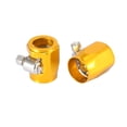 thumbnail image 4 of 4pcs AN6 Hex Gold Tone Car Hose Finisher Clamp Adapter Line End Cover Connector, 4 of 6