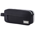 thumbnail image 2 of Cute Pencil Pouch, Large Capacity Pencil Case with Multi Compartment Zipper Storage, Soft Fabric Organizer Bag for Stationery Makeup Tech Accessories Travel and Daily Essentials, Black, 2 of 9