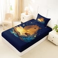 thumbnail image 4 of Erosebridal Capybara Twin Sheet Sets For Capybara Lover,Galaxy Starry Night Bedding For Kids Girls 3-Piece, 4 of 6