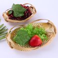 thumbnail image 2 of SmallBamboo tejido vajilla cesta plato ovalado hecho a mano comida fruta almacenamiento hogar esquí esquí Gafas de esquí, 2 of 2