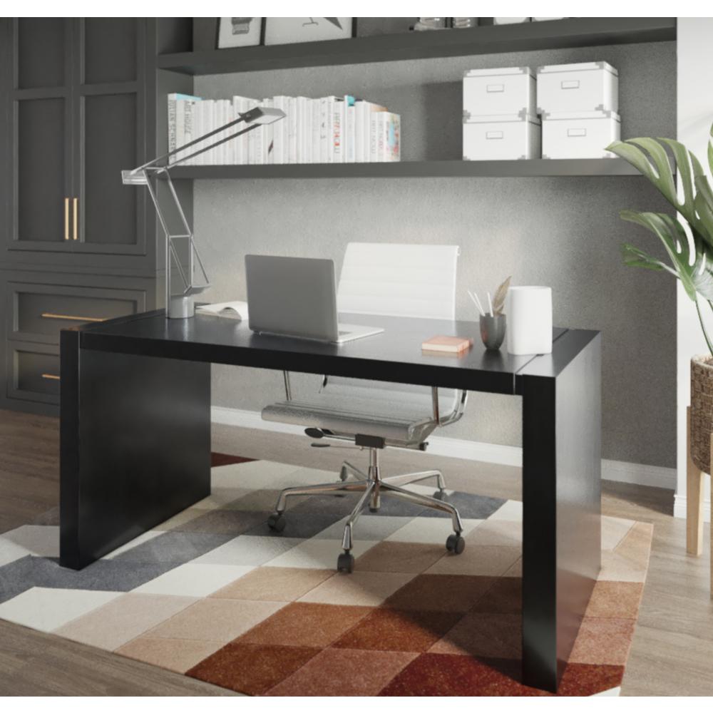 Wenge Wood MDF Computer Desk in Espresso Color