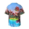 thumbnail image 2 of Sigee Mario Bc for Men's Casual Short Sleeve Button Down Shirts Men's Shirts Summer Large, 2 of 7