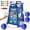 Blue, variant on JoyStone 4-in-1 Floating Pool Basketball Hoop Set, Pool Toys with 4 Basketballs, Ring Toss and Sticky Ball Toss, Outdoor Summer Pool Games for Kids, Red
