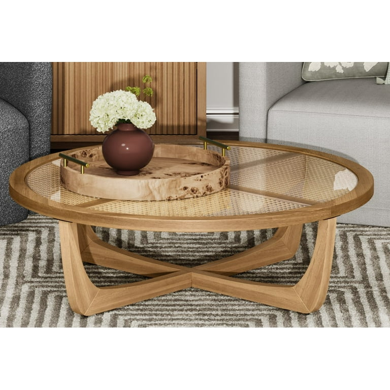 Beautiful Burlwood Tabletop Tray with Gold Handles 1.75