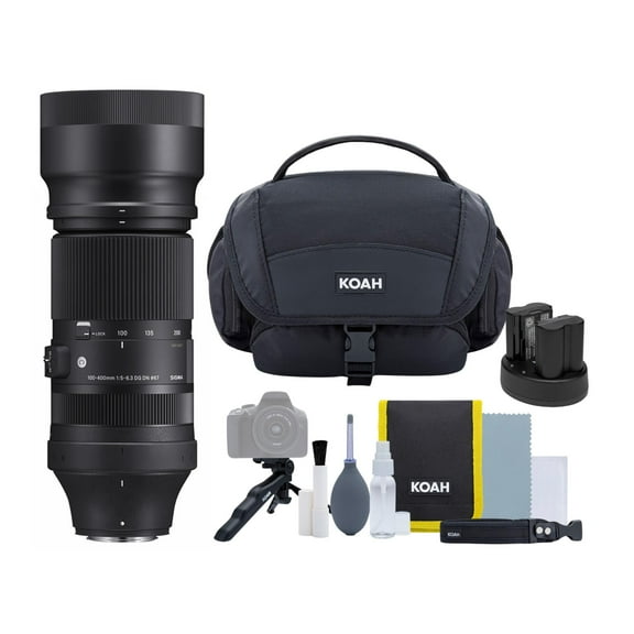 Sigma 100-400mm F5-6.3 DG DN OS Contemporary Lens for Fujifilm X Mount Bundle