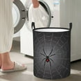 thumbnail image 5 of Fuzoiu Black Spider On Web Print Circular Hamper,Laundry Basket with Handle,Collapsible Laundry,Dirty Clothes Storage Basket,for Bedroom Bathroom Dorm Living Room-Medium, 5 of 6