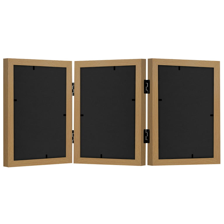(3) PACK BLACK SQUARE 4x4” PICTURE FRAMES WOOD GLASS SMALL WITH HANGING  RIBBON