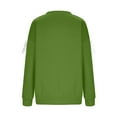 thumbnail image 4 of WTOBBY Women's Solid Color Bow Round Neck Long Sleeve Loose Pullover Sweater Sweatshirt, Decorative Bow Design, Soft and Comfortable for Fashionable Everyday Wear,Green M, 4 of 7