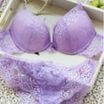 thumbnail image 6 of Sexy Embroidery Lace Extreme Padded Push Up Underwear Bra Set Plunge Bra Set, 6 of 14