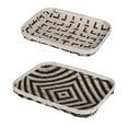 thumbnail image 3 of A and B Home A&B Home Organic Elements Geometric Black and White Wash Trays (Set of 2), 3 of 5