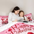 thumbnail image 4 of Homewish Happy Valentine'S Day 7-Piece Twin Bedding Sets,Cute Cartoon Gnome Bedding Comforter Set,Red Sweet Cherry Sheet Sets For Girl Kids,Ultra Soft Home Decor Reversible, 4 of 8