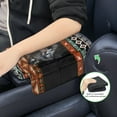 thumbnail image 6 of Renewold American Tribal Wolf Black Car Center Console Cover Scratch Resistant Armrest Seat Box Cover with Organizer Pockets Console Lid Protector Cushion Fit for Most Cars Vehicles SUVs, 6 of 9