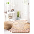 thumbnail image 3 of Rugs.com Lola Collection Rug – 4 Ft Octagon Yellow Medium Rug Perfect For Living Rooms, Kitchens, Entryways, 3 of 9