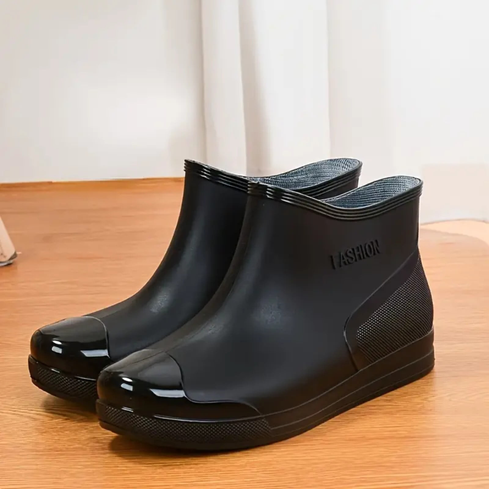 YLYL Women's Fashion Rain Boots Low Cut Short Tube Water Shoes with Non Slip Soles Warm Water Proof Rubber Boots