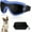 Blue Frame Black Lens, variant on Dog Goggles Small Breed Dog Sunglasses with Adjustable for UV Protection Eyewear Doggy Doggie Puppy Glasses Anti-Fog Wind Dust Snowproof (White Frame Red Lens)