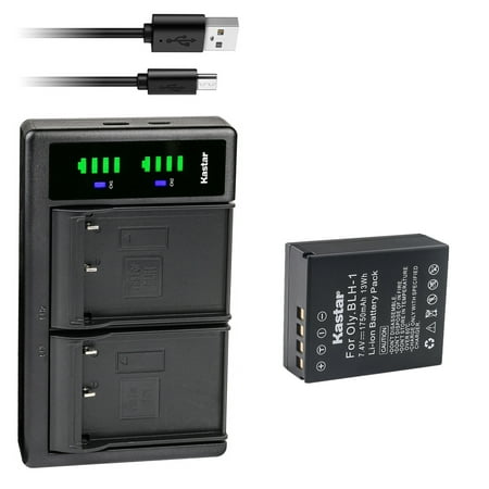 Kastar 1-Pack BLH-1 Battery and LTD2 USB Charger Compatible with Olympus OM-D E-M1 Mark II OM-D EM1 Mark II OM-D E-M1 MARKII OM-D E-M1 MARK2 OM-D E-M1X EM1X OM-D EM1 Mark III Camera