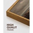 thumbnail image 4 of Drsoum Large 20x40in Natural Framed Country Village Vintage Wall Art Landscape Painting Retro Mountain Meadow Scenery Farmhouse Kitchen Living Room Decor, 4 of 6