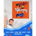 thumbnail image 6 of Orange Peg Board for  Gun Storage Organizer - Wall Mount Tool Holder with 20 Wooden Pegs and, 6 of 6