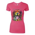 thumbnail image 2 of Wild Bobby Dean Russo Golden Retriever Is Love Dog Is Love Dog Lover Women Slim Fit Junior Tee, Hot Pink, Large, 2 of 5