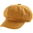 thumbnail image 7 of CoCopeaunts Beret Hats for Women French Designer Hat Autumn Winter Fashion Wool Solid Color Newsboy Cap Female Octagonal Hat, 7 of 7