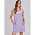 thumbnail image 3 of ANRABESS Athletic Dress for Women Tennis Dress with Shorts Summer Active Workout Romper Dress Sleeveless Spaghetti Strap Mini Dress Casual Sundress Vacation Outfits Light Purple XL, 3 of 10