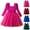 Blue, variant on JSGEK Toddler Girls Sparkly Trendy Dress Puffy Sleeves Square Collar Princess Tulle Dress with Bow Pink 4 Years
