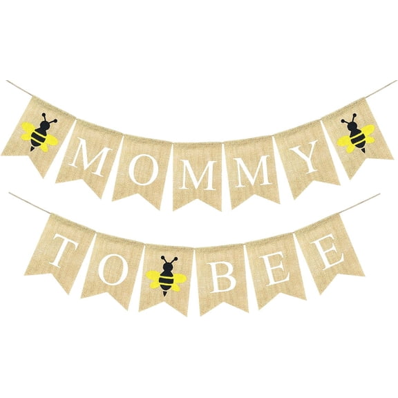 Mommy to Bee Banner for Baby Shower, Bumble Bee Themed Baby Shower Decorations, Gender Neutral Decorations Supplies Welcome Baby Hanging Bunting