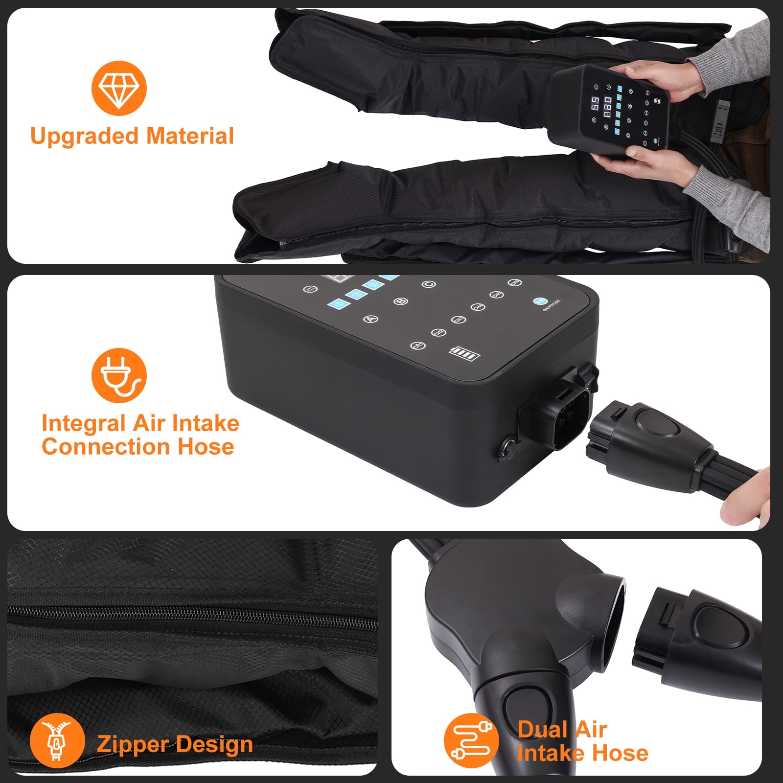 Professional Leg Recovery System, Cordless Air Compression Boots with Sequential Compression, Leg and Foot Massager, Fast Recovery Therapy for Athletes