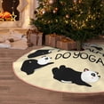 thumbnail image 5 of Sikiie Panda Doing Yoga Nativity Christmas Tree Skirt, Jesus Christian Winter Holiday Tree Mat Decoration(30-48IN), 5 of 6