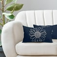 thumbnail image 5 of Navy Blue Daisy Flower Lumbar Pillow Covers 12x20 Inch Set of 2 Spring Summer Floral Bloom Decorative Throw Pillows Seasonal Pillow Cases Farmhouse Home Decor for Cushion Couch Sofa Outdoor, 5 of 6