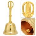 thumbnail image 3 of Retro Style Brass Hand Bell Feng Shui Taoist Instrument Clear Ring Sound for Peaceful Atmosphere, 3 of 7