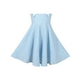 thumbnail image 6 of Girls Dress Blue Butterfly Flowy Swing Casual Sundress Sleeveless 5 Years, 6 of 9