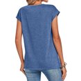 thumbnail image 5 of Womens Tops Summer Casual Cap Sleeve Tshirts Shirts Business Dressy Spring Fashion Outfits Trendy Clothes, XL, 5 of 6