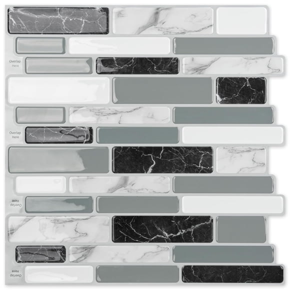 Art3d Azulejos autoadhesivos de 20 hojas para salpicadero de cocina 30 x 30 cm
