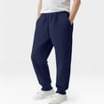 thumbnail image 2 of CAICJ98 Boys Girls Jogger Pants Fleece Lined Pants Soft Pull On Pants with Elastic Waistband, Casual Athletic Sweatpants Boys Girls (Navy,13-14 Years), 2 of 6