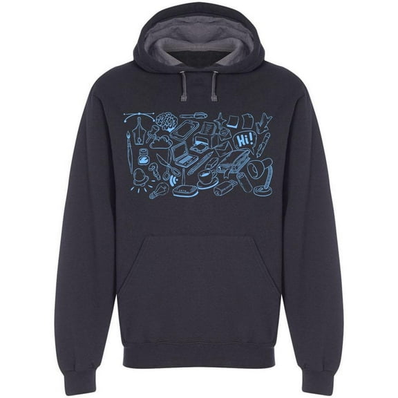 Array Of Design Equipment Hoodie Men -Image by Shutterstock, Male Small
