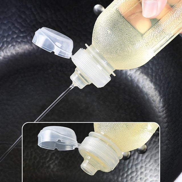 Xihbxyly Botella Transparente para Condimentos, Pp5 de Grado Alimenticio, Diseño a Prueba de Fugas, Control Preciso Del Aceite, Fácil de Usar para Kétchup, Mostaza y Aceite de Oliva, Esencial para Co