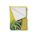 thumbnail image 2 of Tattoo Soft Flannel Fleece Throw Blanket, Blue Colored Tribal Designed Free Butterfly of and Freedom Artwork Print, Cozy Plush for Indoor and Outdoor Use, 60" x 80", Blue and Yellow, by Ambesonne, 2 of 5