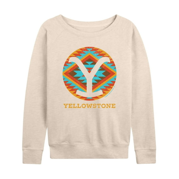 Yellowstone - Y Logo Saddle Blanket - Ladie's French Terry Long Sleeve Shirt
