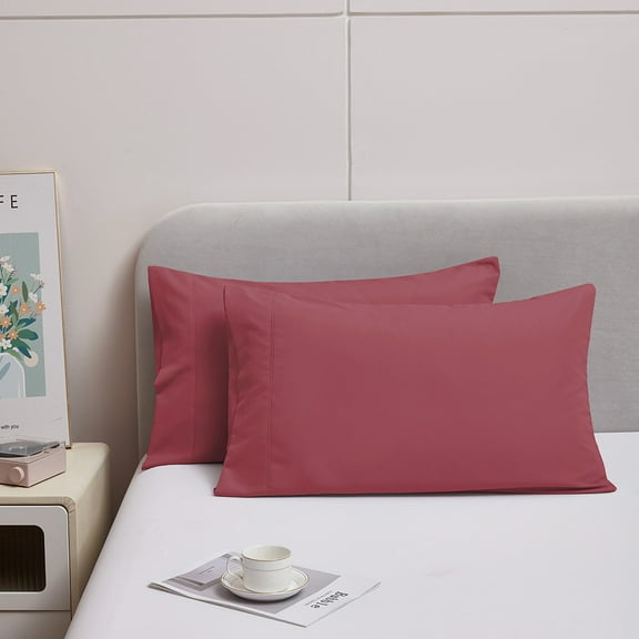 Envelope Closure, Wrinkle-Free, Soft & Breathable Pillowcases, Fade & Stain Resistant- 20” x 36”, King Pillow Cases Set of 2, 164 # Rose Pink